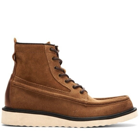 NWT Frye Montana Tan Moc Wedge Work Boots SZ 9.5 M - Picture 2 of 11